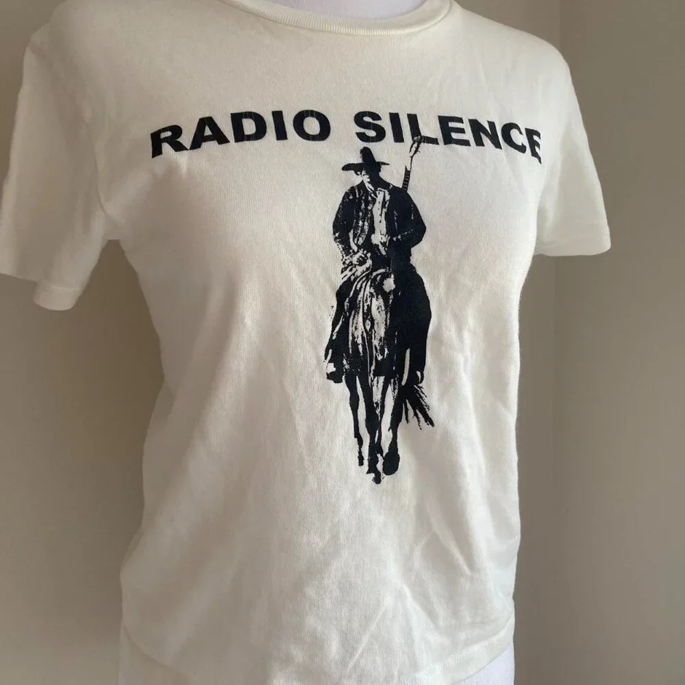 Brandy Melville Radio Silence baby tee - Picture 3 of 4